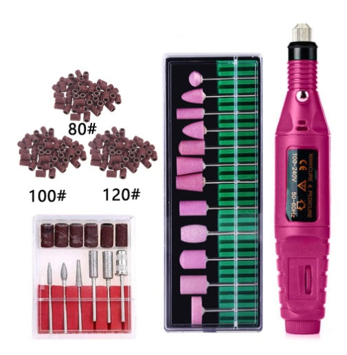 Regular Set With Ceramic Grinding Pin + Sanding Ring Portable Electric Nail Drill Kit - USB Manicure Pedicure Polishing & Shaping Tool Set Tristar Online