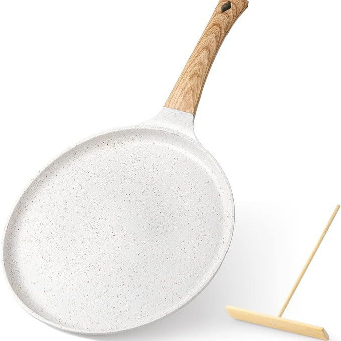 White 20cm Non-Stick Crepe Pan - Versatile Flat Skillet for Pancakes, Omelettes & Tortillas Tristar Online