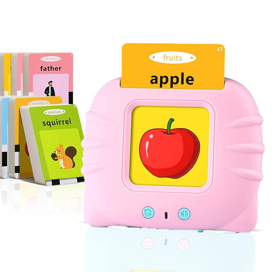 Pink Cat [Plain English] [112 Cards 224 Contents] Bilingual Early Learning Flash Card Reader - Interactive Audio Toy for Toddlers Tristar Online