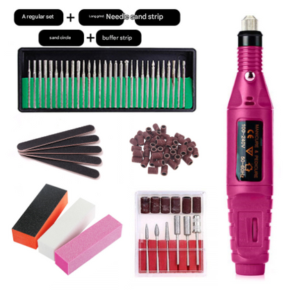 Long Grinding Needles (7-in-1) Electric Nail Drill Kit - USB Manicure Pedicure Polishing & Shaping Tool Set Tristar Online