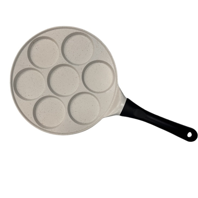 Beige Flat 7-hole + Black Handle (Gas Model) Non-Stick Pancake Pan - 7-Hole Fun Shapes Breakfast Griddle (27cm) Tristar Online