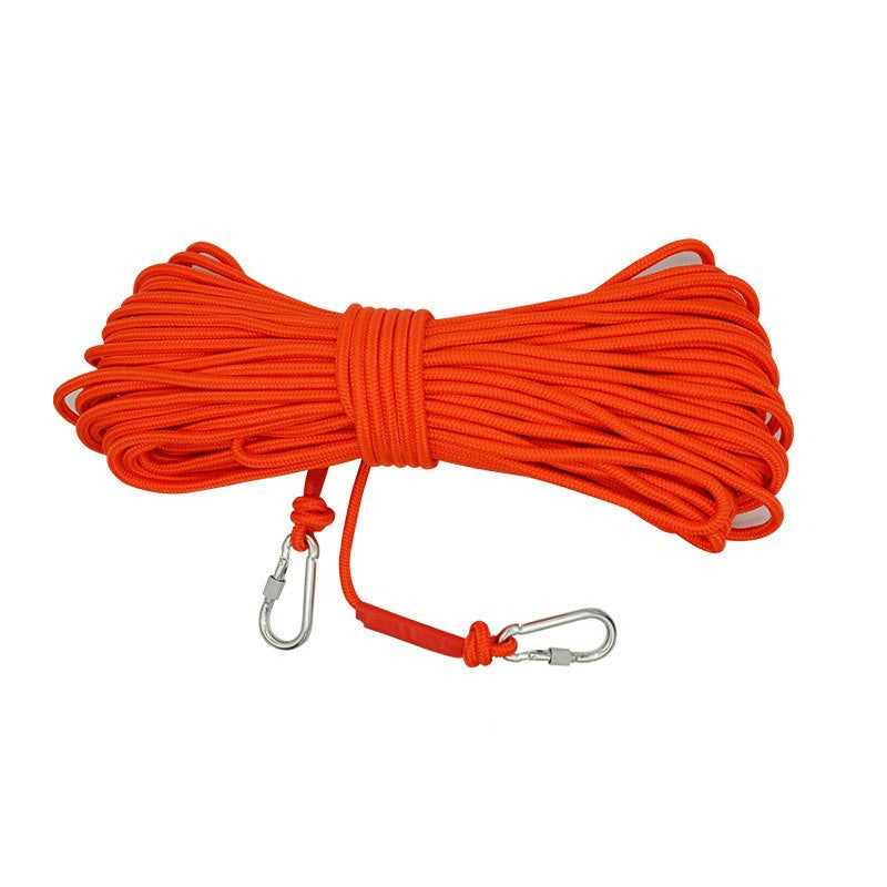 Orange With Wire Core Heavy Duty Adjustable Clothesline Set (4 Pack) - 15m Steel Wire Core Nylon Rope with Hooks for Outdoor & Camping Tristar Online