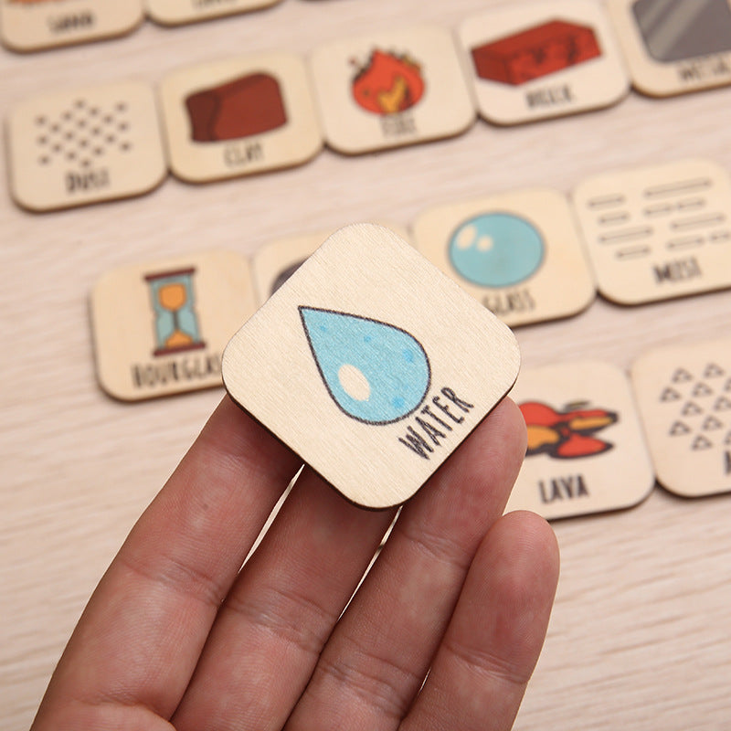 Multicolor Wooden Mineral & Gemstone Educational Puzzle - Colorful Geology Toy for Kids Tristar Online