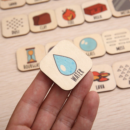 Multicolor Wooden Mineral & Gemstone Educational Puzzle - Colorful Geology Toy for Kids Tristar Online