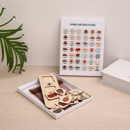 Multicolor Wooden Mineral & Gemstone Educational Puzzle - Colorful Geology Toy for Kids Tristar Online