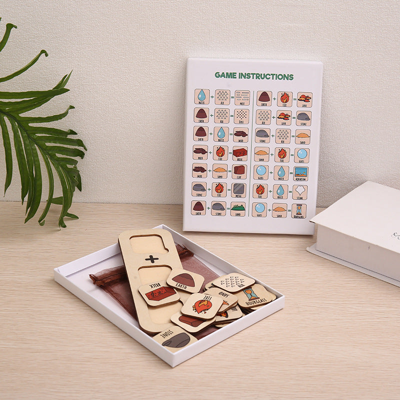 Multicolor Wooden Mineral & Gemstone Educational Puzzle - Colorful Geology Toy for Kids Tristar Online