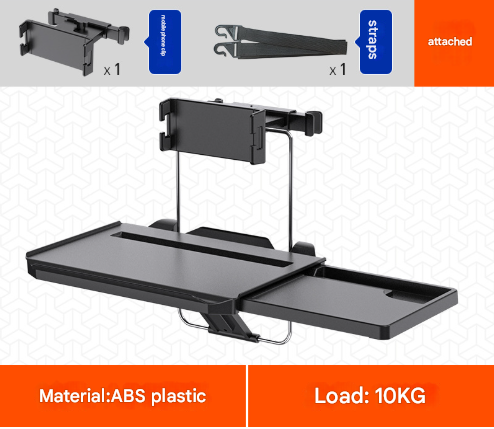 Load Capacity 10kg Multi-Function Car Steering Wheel & Seat Back Tray - Foldable Desk with Drink Holder Tristar Online