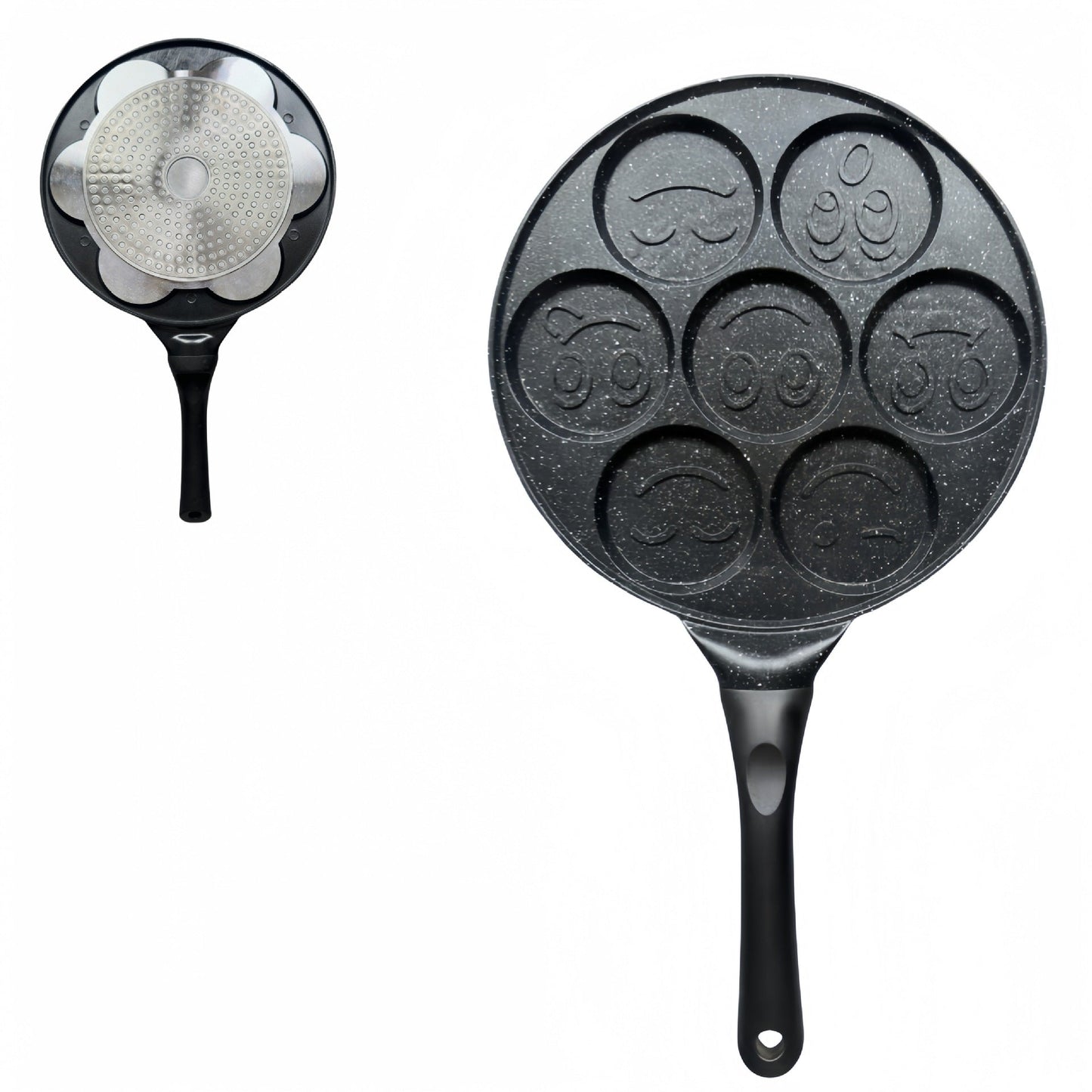 Black Smiley Versatile Non-Stick Frying Pan (27cm) - Induction Ready Skillet for Everyday Cooking Tristar Online