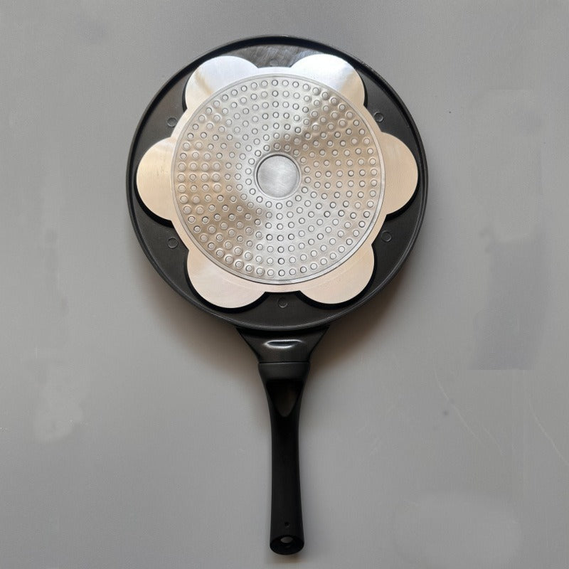 Black Heart Six Hole Versatile Non-Stick Frying Pan (27cm) - Induction Ready Skillet for Everyday Cooking Tristar Online