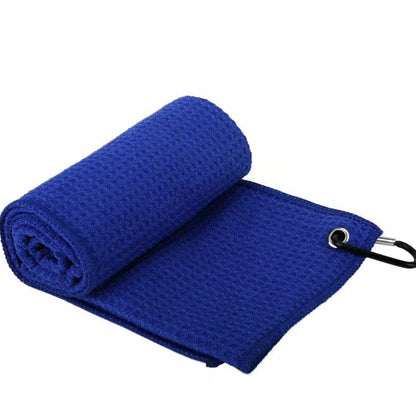Blue Microfiber Waffle Weave Golf Towel Set - 4 Pack (40x60cm) - Ultra Absorbent & Quick Drying Tristar Online