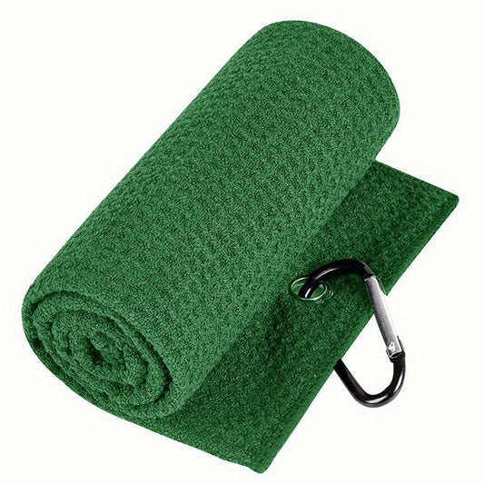 Green Microfiber Waffle Weave Golf Towel Set - 4 Pack (40x60cm) - Ultra Absorbent & Quick Drying Tristar Online