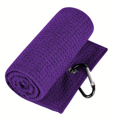 Purple Microfiber Waffle Weave Golf Towel Set - 4 Pack (40x60cm) - Ultra Absorbent & Quick Drying Tristar Online