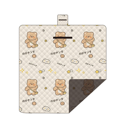 Waterproof Foldable Picnic Blanket with Bear Print -200x200cm Tristar Online
