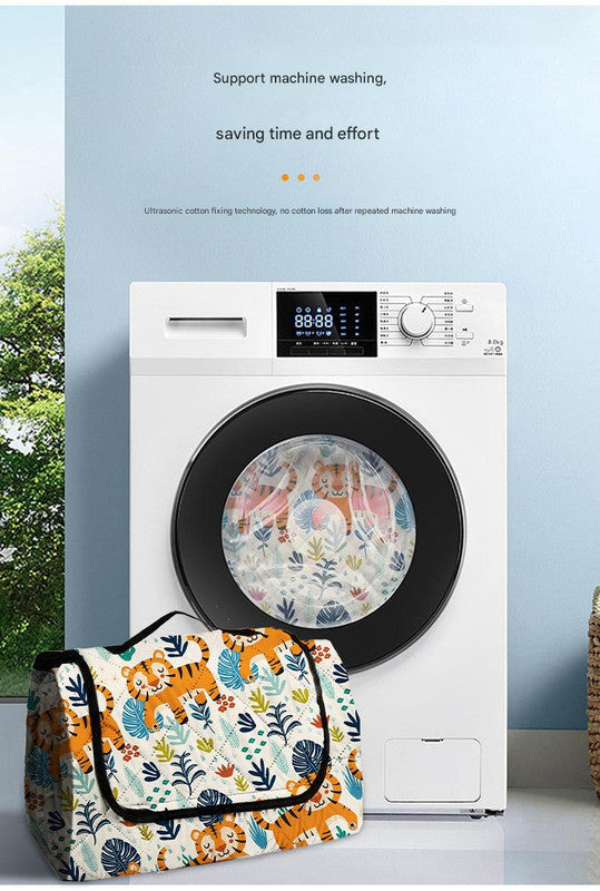 Waterproof Foldable Picnic Blanket with Bear Print -200x200cm Tristar Online