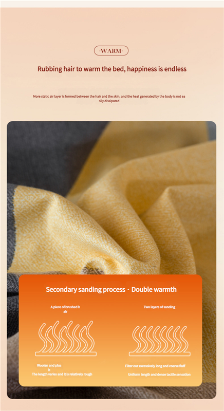 Comfortable cotton pillowcase, double-sided warm design, breathable and skin-friendly - Orange Tristar Online