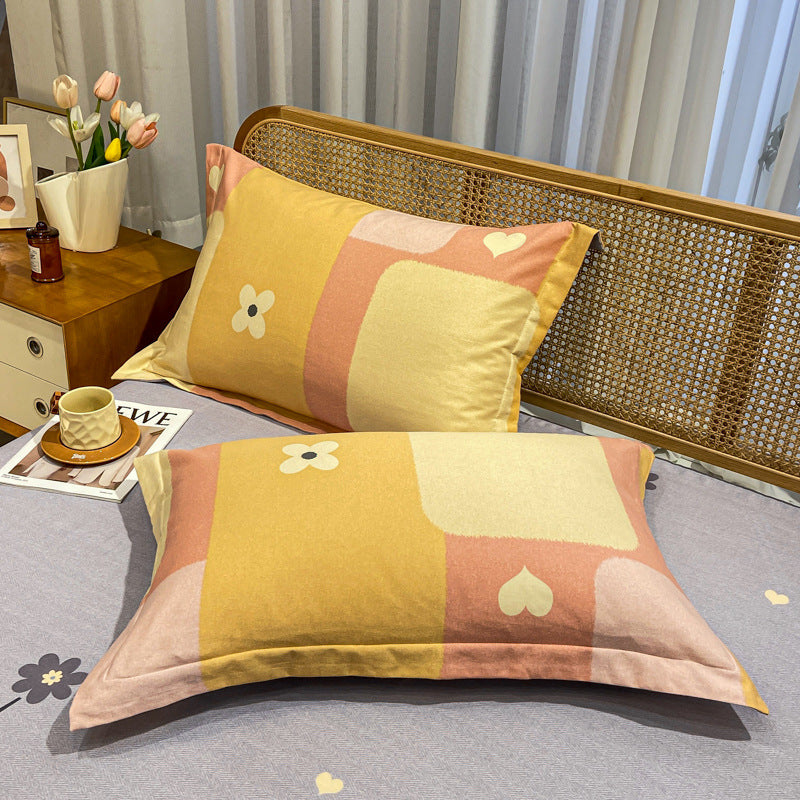 Comfortable cotton pillowcase, double-sided warm design, breathable and skin-friendly - yellow Tristar Online