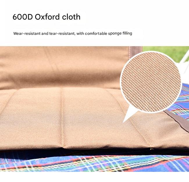 Portable Folding Beach Chair - Reclining Outdoor Seat 68x39.5x40.5cm with Carry Bag in brown Tristar Online