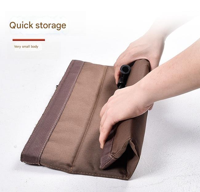 Portable Folding Beach Chair - Reclining Outdoor Seat 68x39.5x40.5cm with Carry Bag in brown Tristar Online