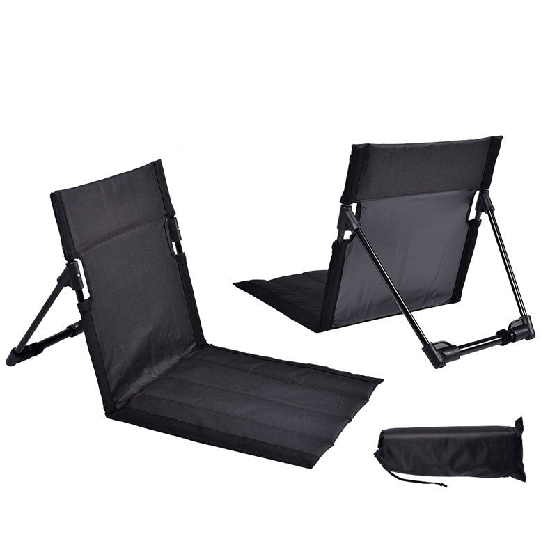 Portable Folding Beach Chair - Reclining Outdoor Seat 68x39.5x40.5cm with Carry Bag in black Tristar Online