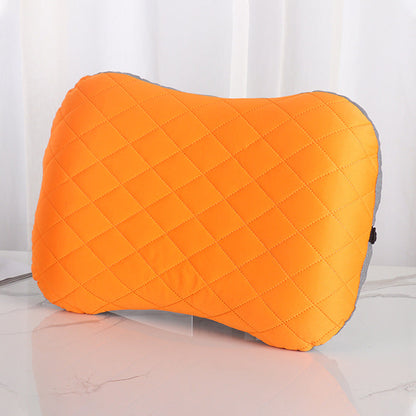 Inflatable Camping Pillow - Lightweight 46x32x12cm Travel Pillow 180g in Orange Tristar Online