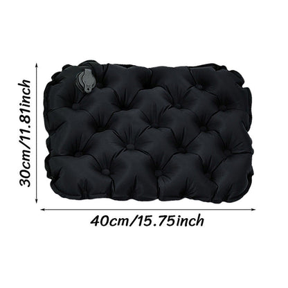 Inflatable Seat Cushion - Portable 40x30x5cm Camping Pad in Olive Black Tristar Online