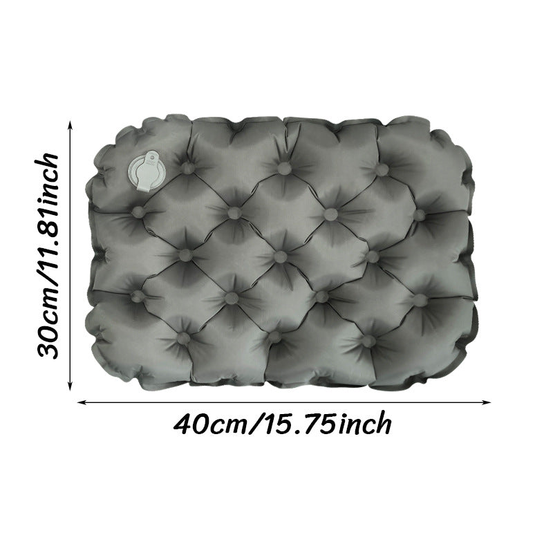 Inflatable Seat Cushion - Portable 40x30x5cm Camping Pad in Olive Grey Tristar Online