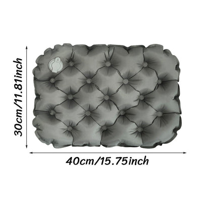 Inflatable Seat Cushion - Portable 40x30x5cm Camping Pad in Olive Grey Tristar Online