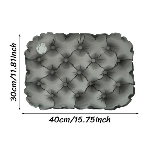 Inflatable Seat Cushion - Portable 40x30x5cm Camping Pad in Olive Grey Tristar Online