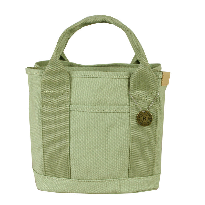 Light green Canvas Lunch Tote Bag - Stylish Handbag with Multiple Compartments for Women Tristar Online