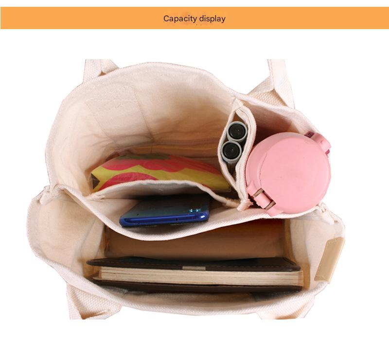 Pink Canvas Lunch Tote Bag - Stylish Handbag with Multiple Compartments for Women Tristar Online