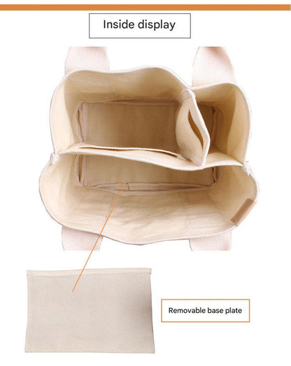 Gray Canvas Lunch Tote Bag - Stylish Handbag with Multiple Compartments for Women Tristar Online