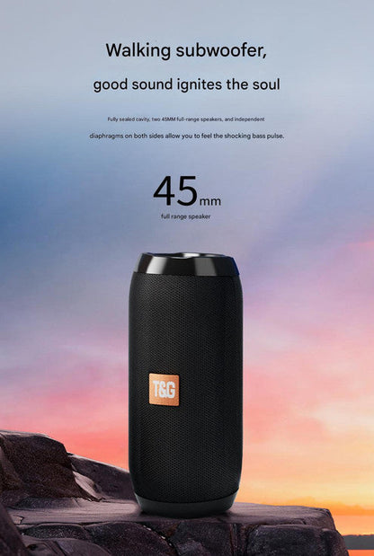 Red Portable Bluetooth Speaker - HiFi 360 Degree Audio Wireless Mini Speaker, Support Hands-free Calling Tristar Online