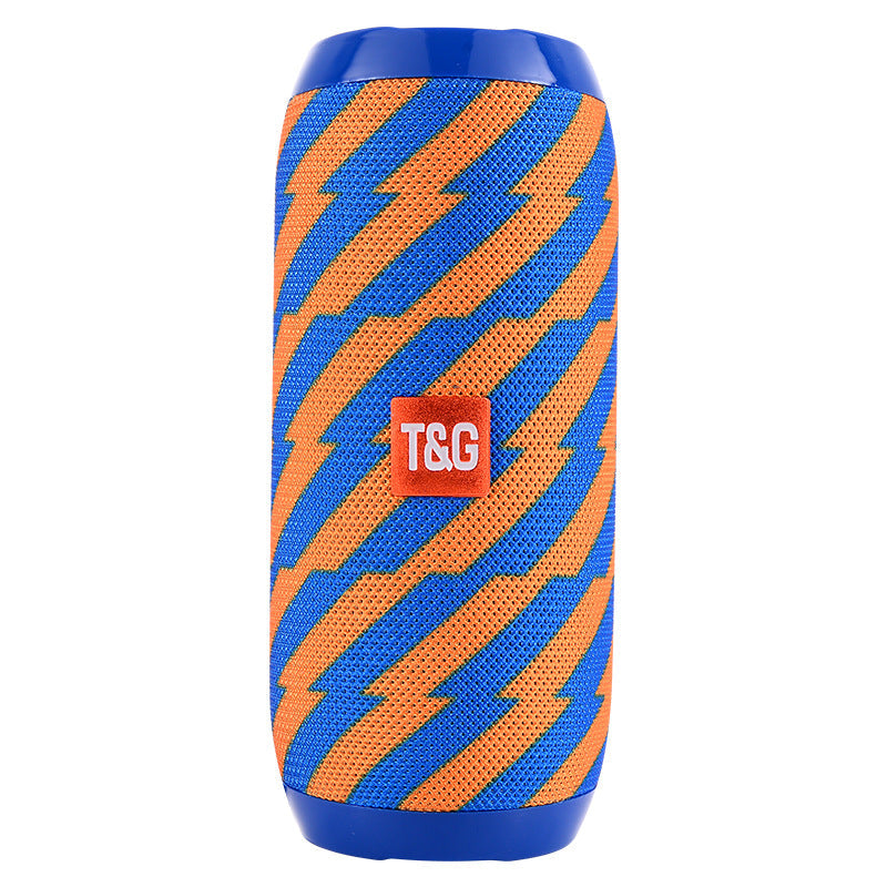 Blue (orange stripes)Portable Bluetooth Speaker - HiFi 360 Degree Audio Wireless Mini Speaker, Support Hands-free Calling Tristar Online