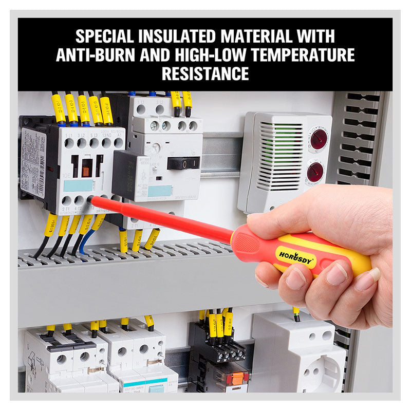 6-Piece Insulated Screwdriver Set - 1000V Rated, CR-V Steel with Magnetic Tips & Wall Rack Tristar Online