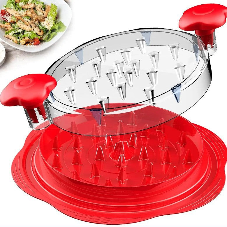 Upgraded Meat Shredder Tool - Rotating Chicken & Pork Puller with Anti-Slip Base & Ergonomic Grips(red) Tristar Online