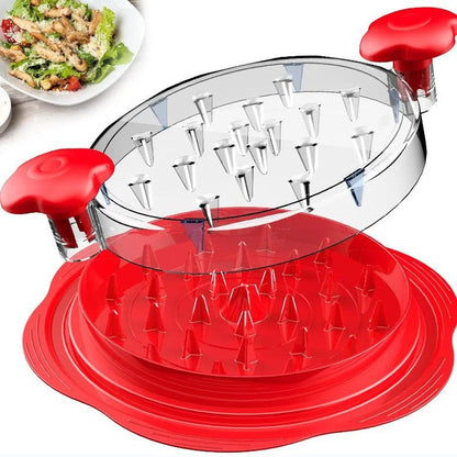 Upgraded Meat Shredder Tool - Rotating Chicken & Pork Puller with Anti-Slip Base & Ergonomic Grips(red) Tristar Online