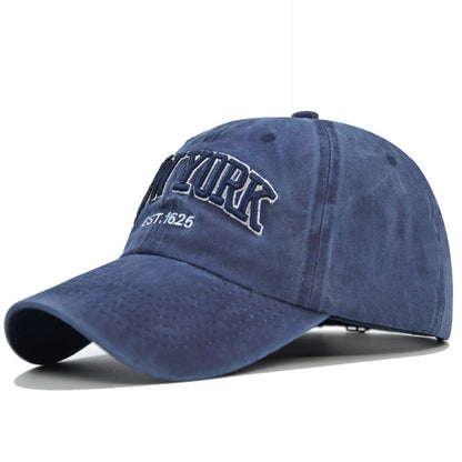 Vintage New York Est. 1625" Washed Cotton Baseball Cap - Adjustable & Unisex(Navy blue)" Tristar Online