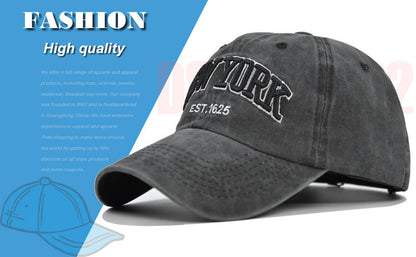Vintage New York Est. 1625" Washed Cotton Baseball Cap - Adjustable & Unisex(Navy blue)" Tristar Online