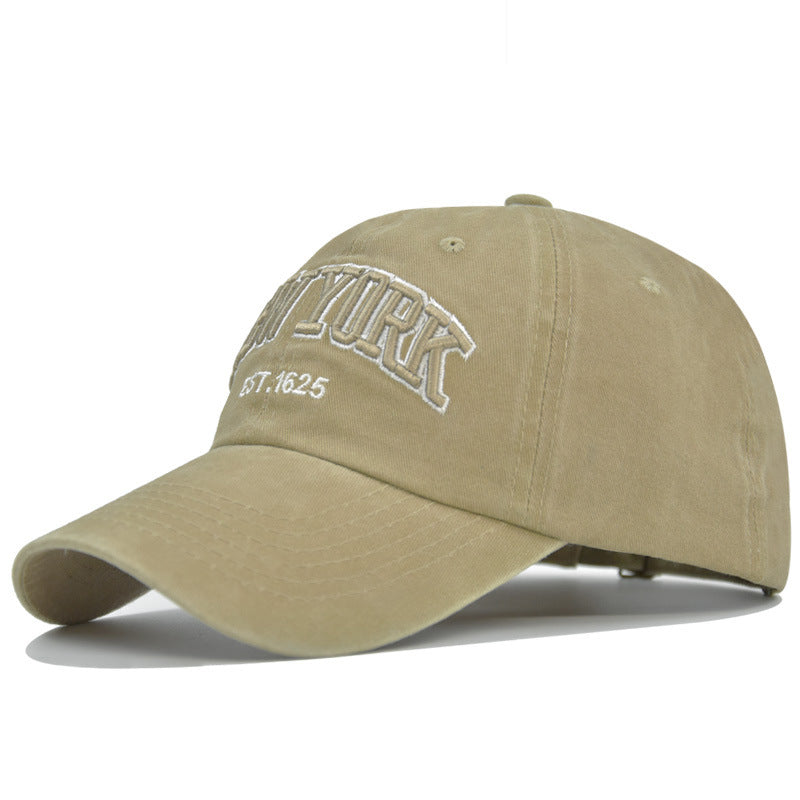Vintage New York Est. 1625" Washed Cotton Baseball Cap - Adjustable & Unisex(Khaki)" Tristar Online