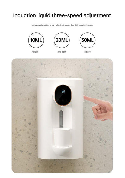 Smart Automatic Mouthwash Dispenser - Wall-Mounted, 3 Adjustable Levels, LED Display & Magnetic Cups(white) Tristar Online