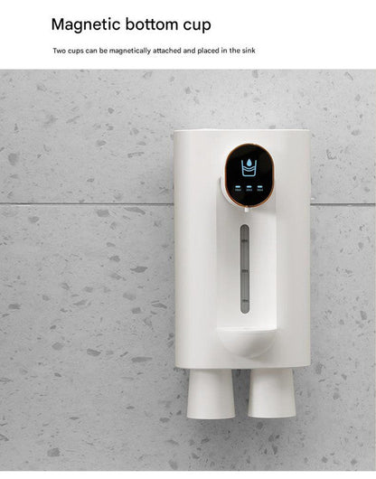 Smart Automatic Mouthwash Dispenser - Wall-Mounted, 3 Adjustable Levels, LED Display & Magnetic Cups(white) Tristar Online