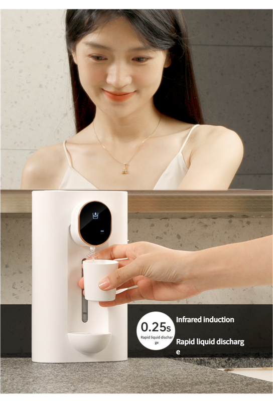 Smart Automatic Mouthwash Dispenser - Wall-Mounted, 3 Adjustable Levels, LED Display & Magnetic Cups(Black) Tristar Online