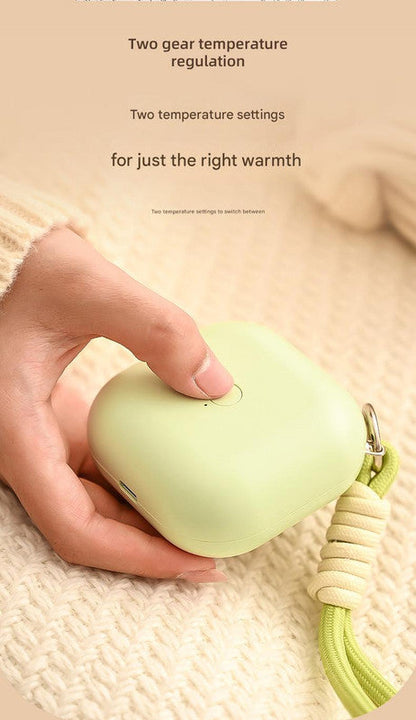 Green Cute Block Hand Warmer - Fast Heating Portable Electric Warmer with Lanyard Tristar Online