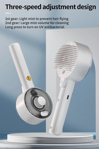 Pink Rechargeable Pet Grooming Brush with UVC Sterilizer & Mist Spray Tristar Online