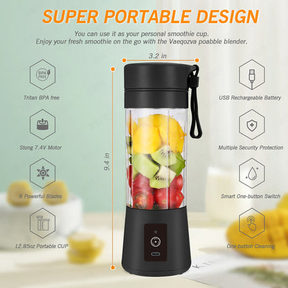 Blue Portable Blender USB Rechargeable - Personal Size Smoothie Maker On The Go Tristar Online