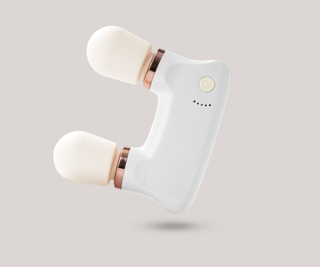 White Portable Dual Head Mini Massager - 5 Modes, Quiet Operation, USB-C Rechargeable Tristar Online