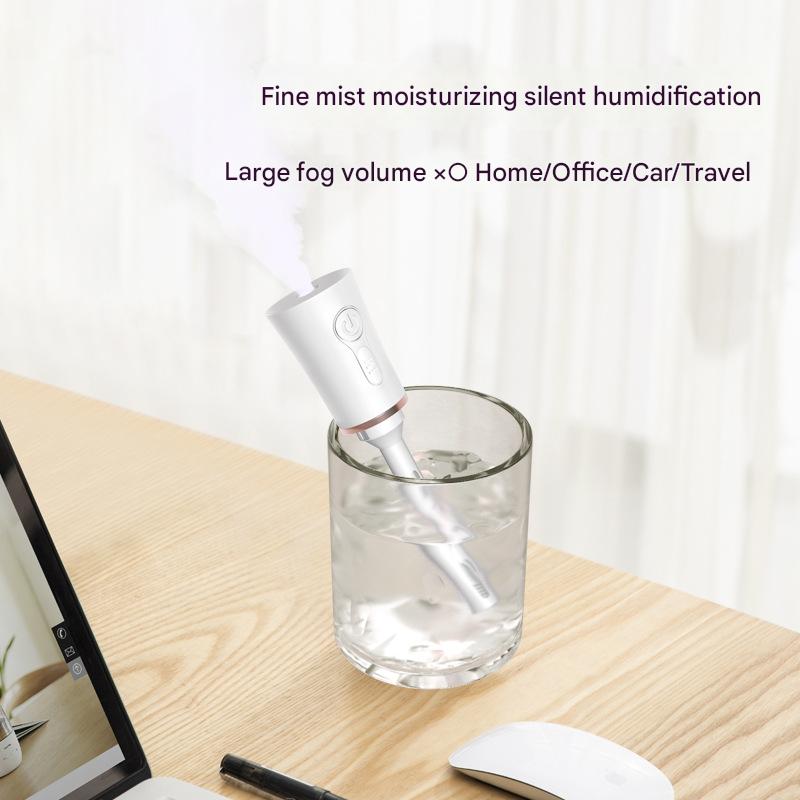 Red 2 in 1 Cool Mist Humidifier and Facial Moisturizer - USB Rechargeable Portable Nano Sprayer Tristar Online
