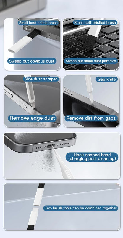 White 22-in-1 Electronics Cleaning Kit - for Keyboards, Airpods, Laptops, Cell Phones, Cameras Tristar Online