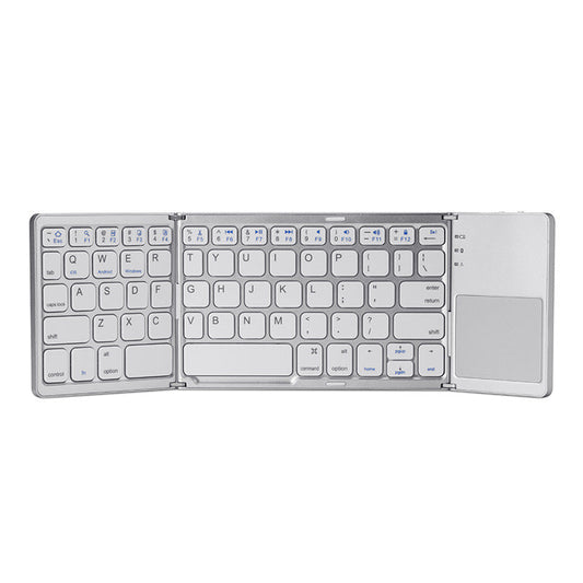 White Tri-Fold Bluetooth Keyboard with Touchpad - Multi-Device Compatible (iOS/Android/Win) Tristar Online