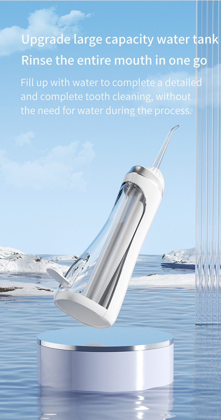 White Portable Ultrasonic Oral Irrigator with 3 Cleaning Modes Smart Teeth Cleaning Machine Tristar Online